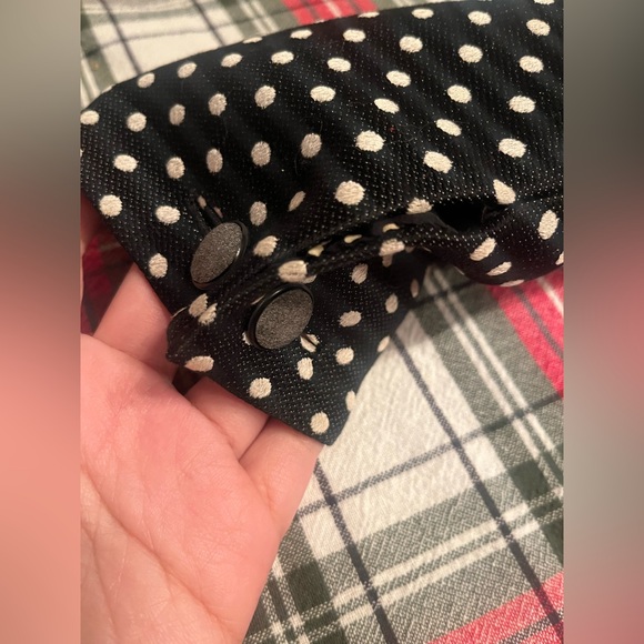 VINTAGE RARE Unique 90s "Geoffrey Beene" Trompe' O'eil polka-dot Jacket - Picture 7 of 8